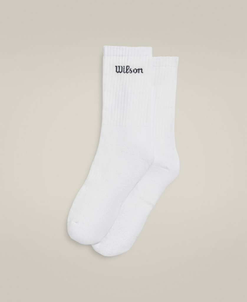 Unisex Crew Sock - White / Navy - WilsonME