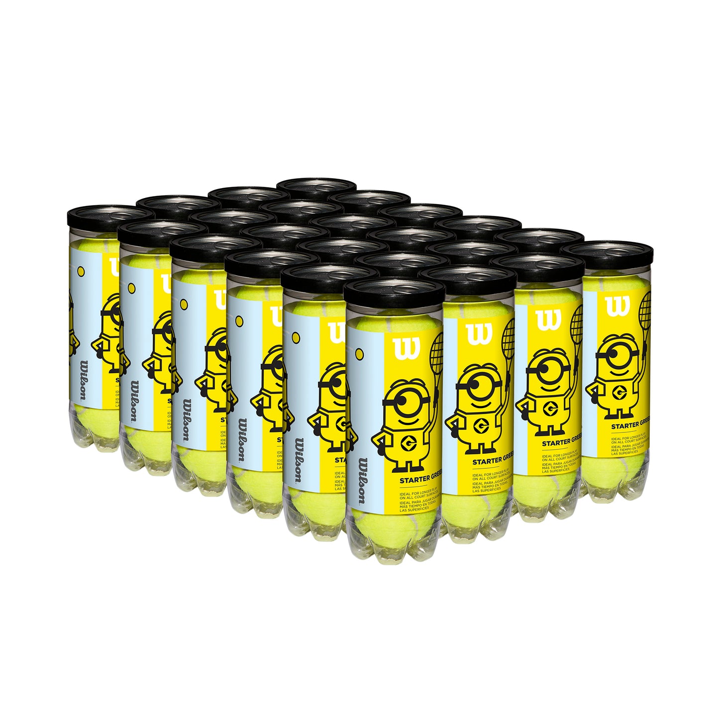 STAGE 1 MINIONS 3-BALL 24 CAN CASE TENNIS BALLS - WilsonME