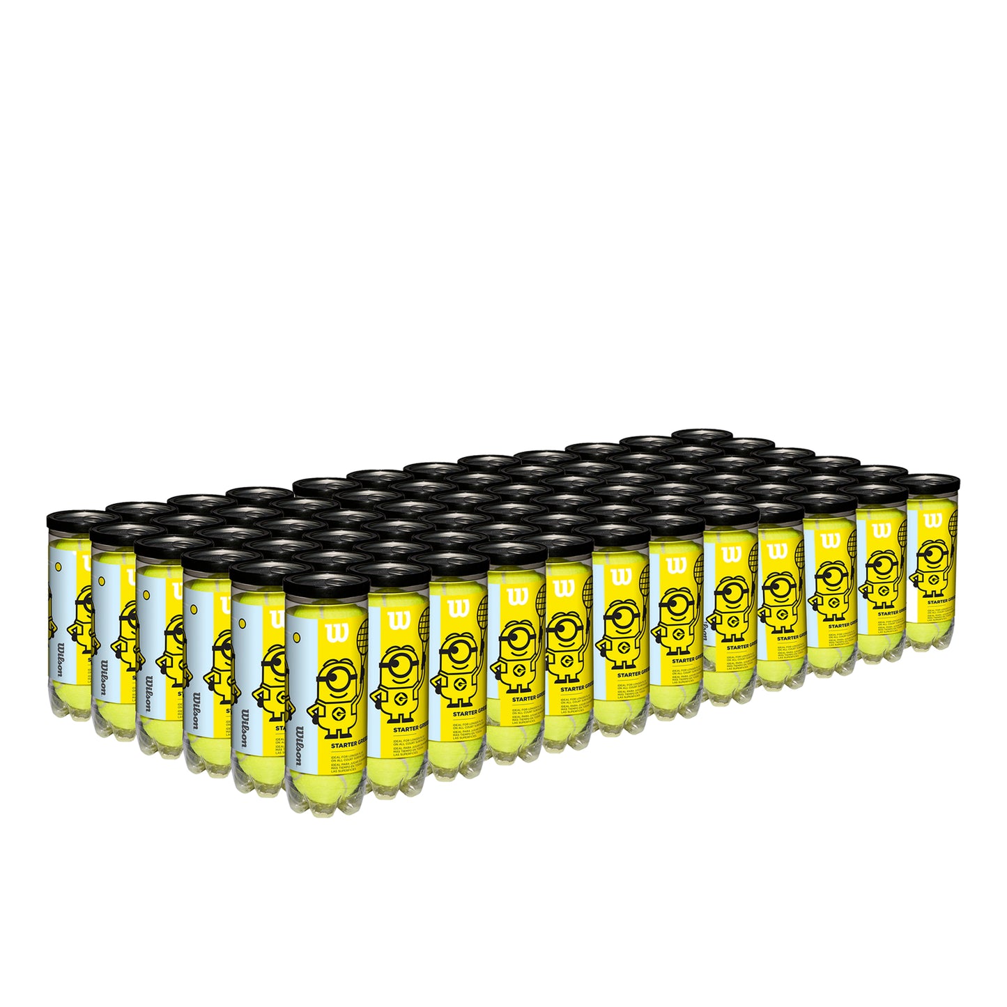 STAGE 1 MINIONS 3-BALL 72 CAN CASE TENNIS BALLS - WilsonME