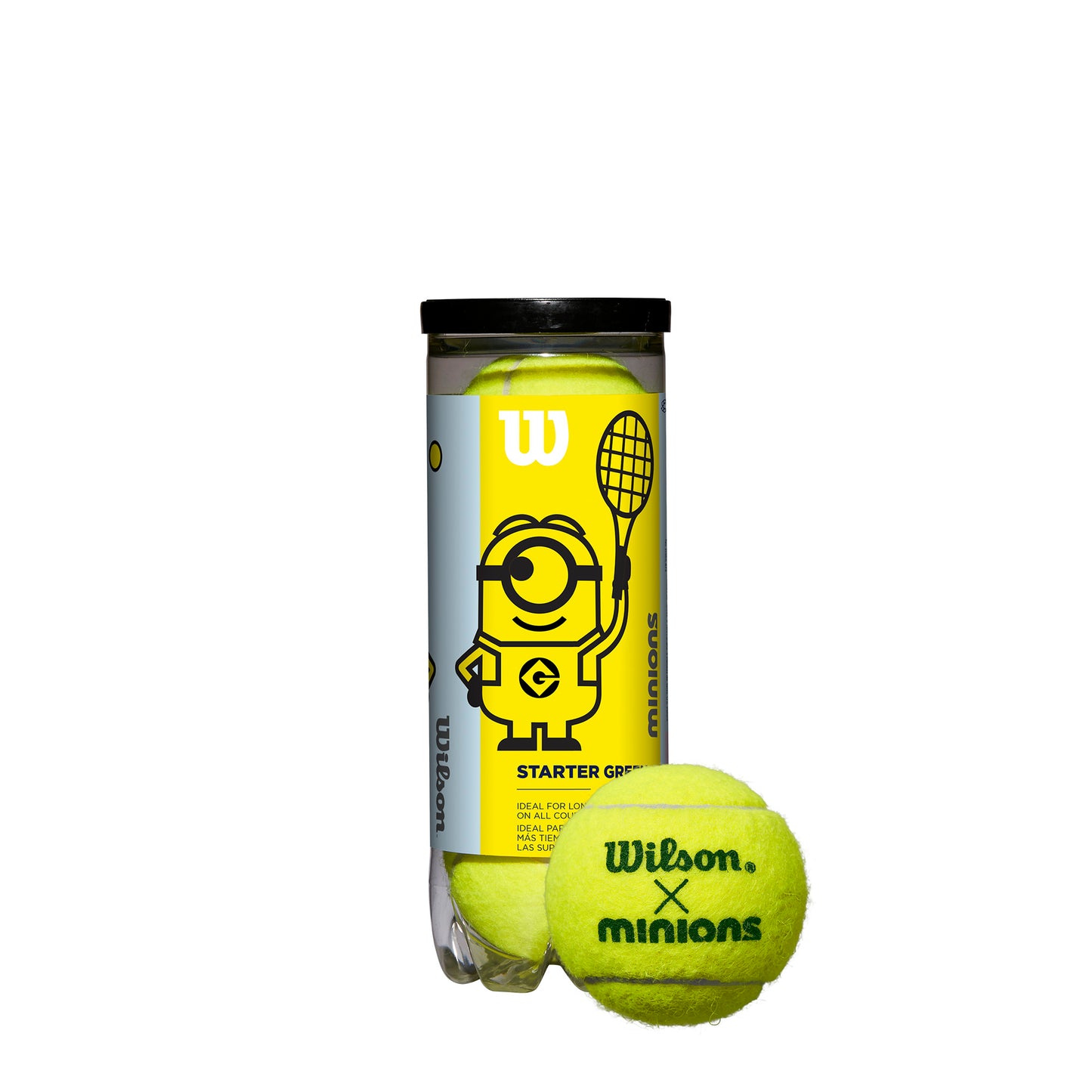 STAGE 1 MINIONS 3-BALL 72 CAN CASE TENNIS BALLS - WilsonME