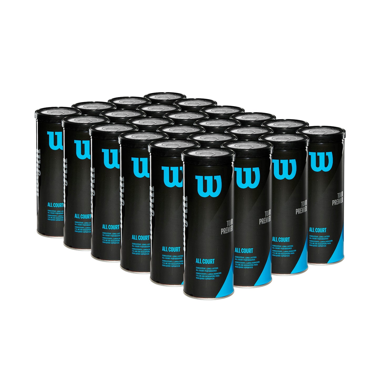 TOUR PREMIER ALL COURT 3-BALL 24 CAN CASE TENNIS BALLS - WilsonME