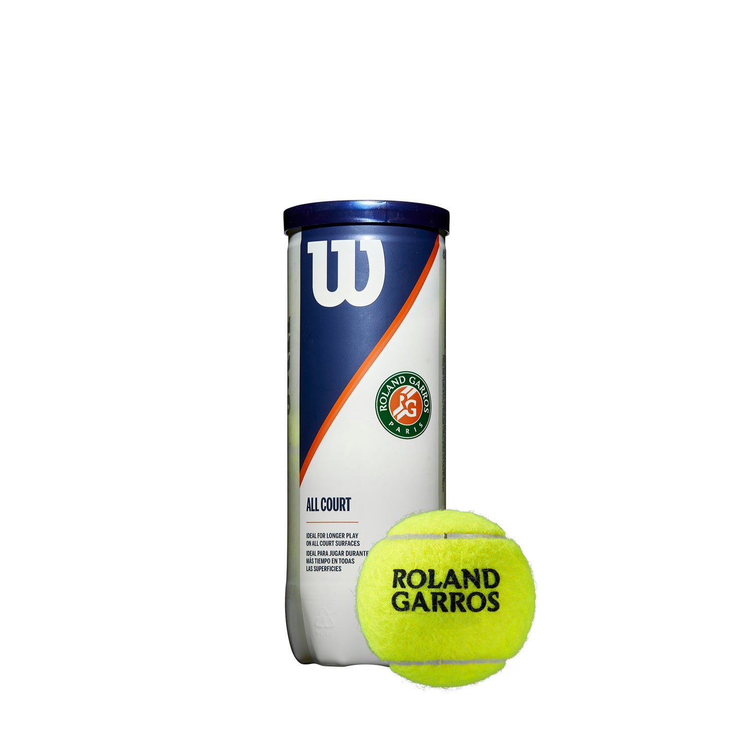 ROLAND GARROS ALL COURT 3-BALL 72 CAN CASE TENNIS BALLS - WilsonME