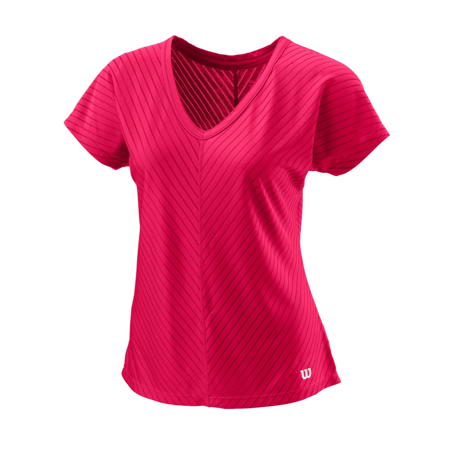 WOMEN'S TENNIS TRAINING V-NECK T-SHIRT II - LOVE POTION PINK - WilsonME