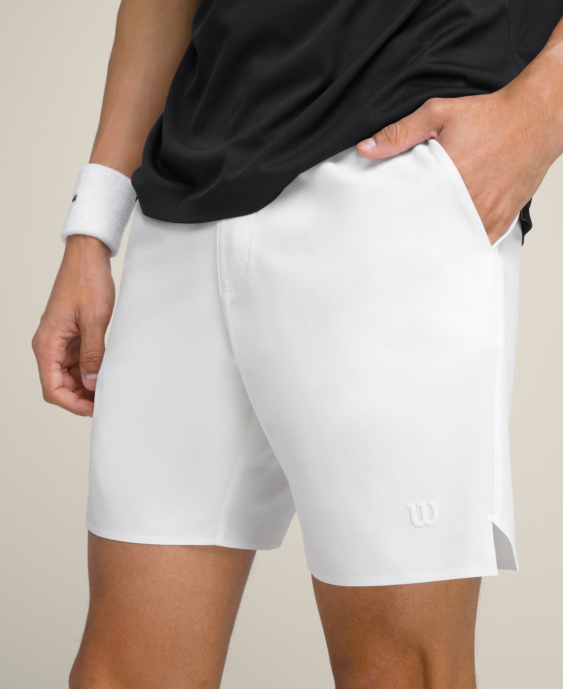 Tournament Pro Short 7" Unlined - White