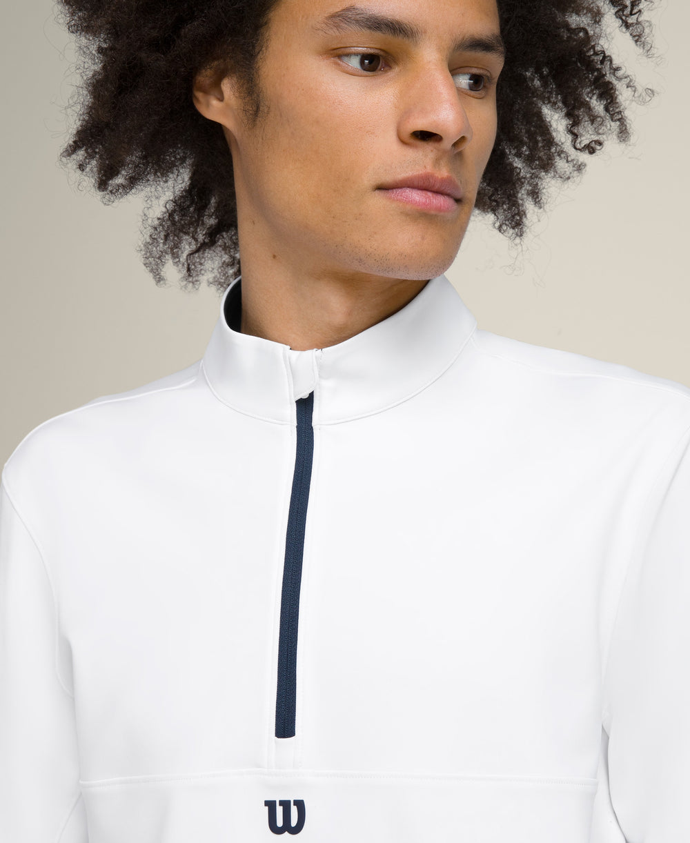 Unisex Elevate Performance Half-Zip - White - WilsonME