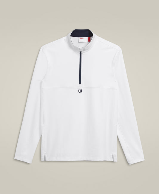 Unisex Elevate Performance Half-Zip - White - WilsonME