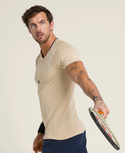 Player Seamless Zip Henley T-shirt