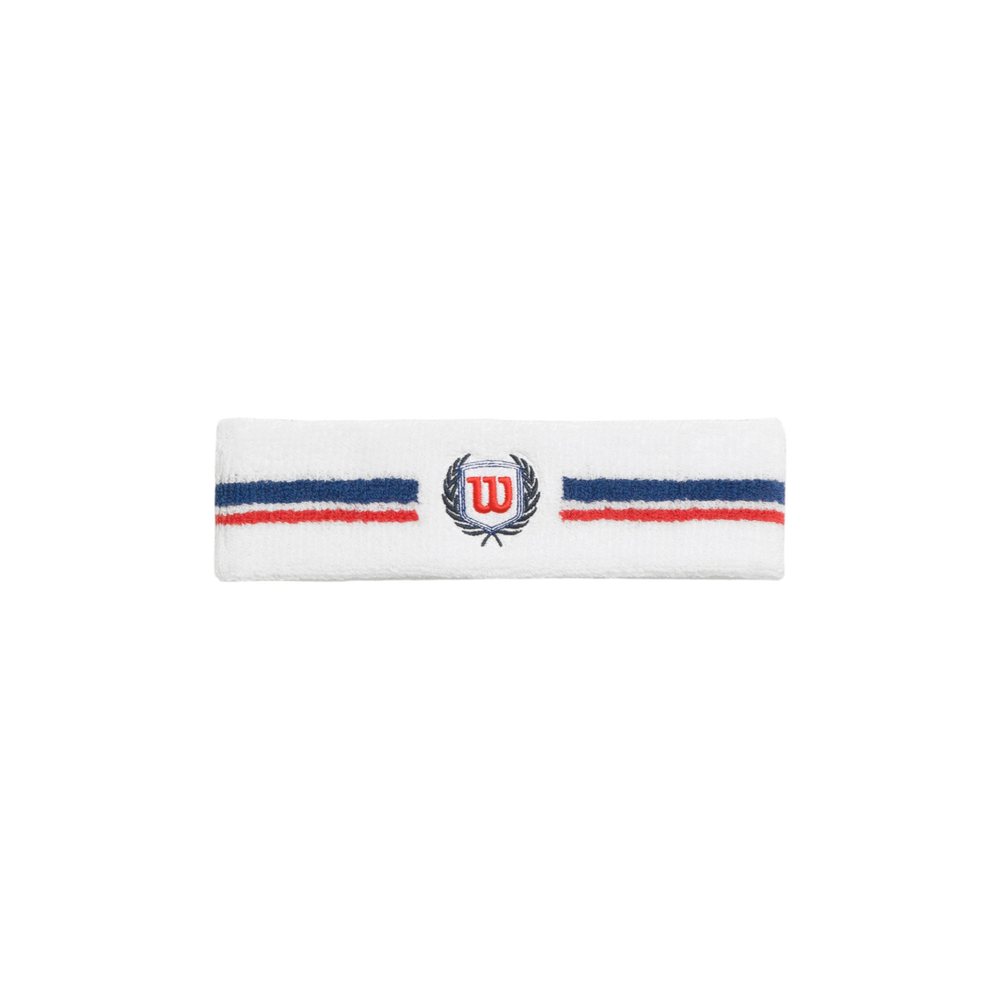 Wilson Club Terry Headband Bright White sweat-absorbing tennis headband