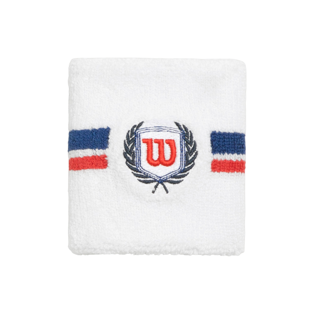 Wilson Club Terry Wristbands Bright White extra-wide tennis wristbands
