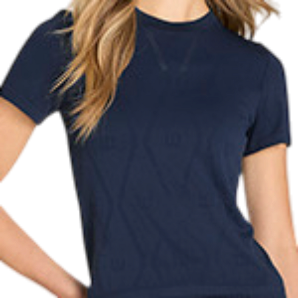 Wilson Women's Pro Seamless Top in Classic Navy with engineered mesh ventilation