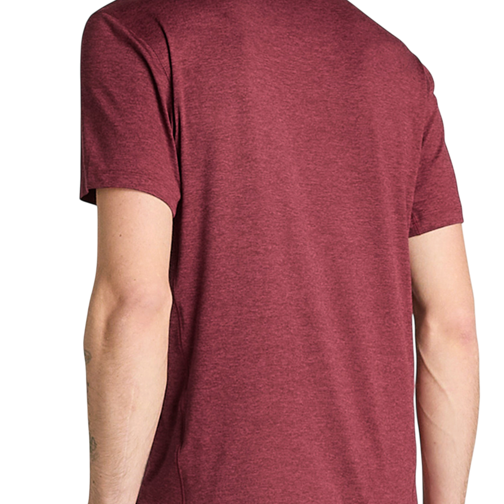 Wilson Men's Everyday Performance Tee in Cranberry with moisture-wicking and quick-drying performance