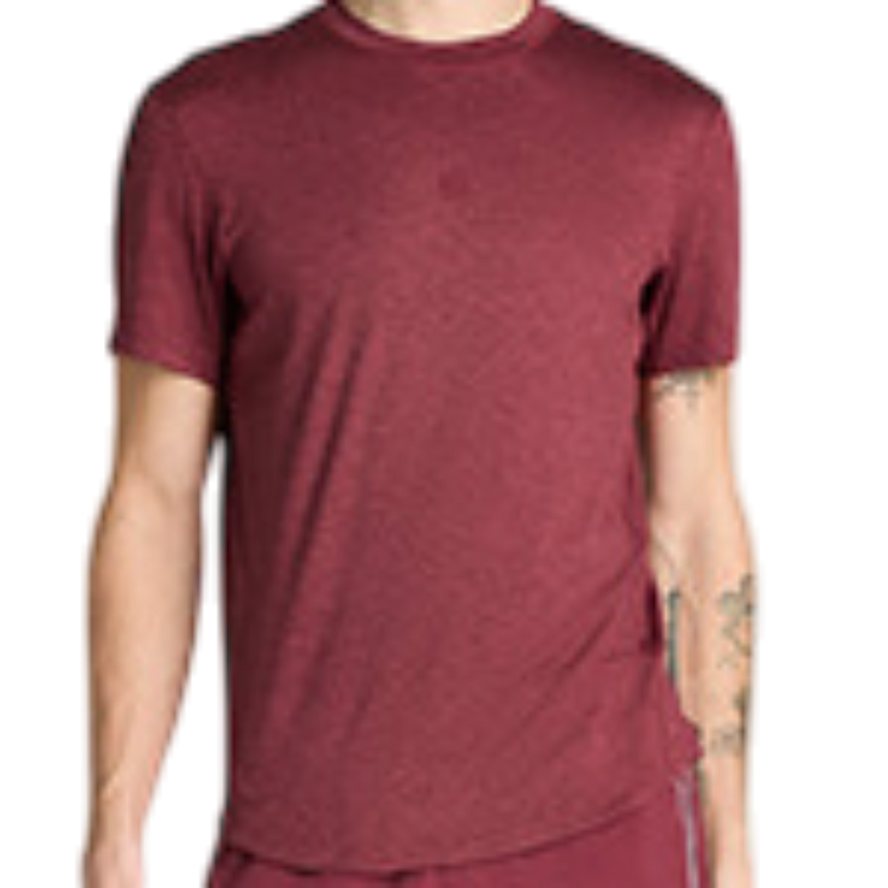 Wilson Men's Everyday Performance Tee in Cranberry with moisture-wicking and quick-drying performance