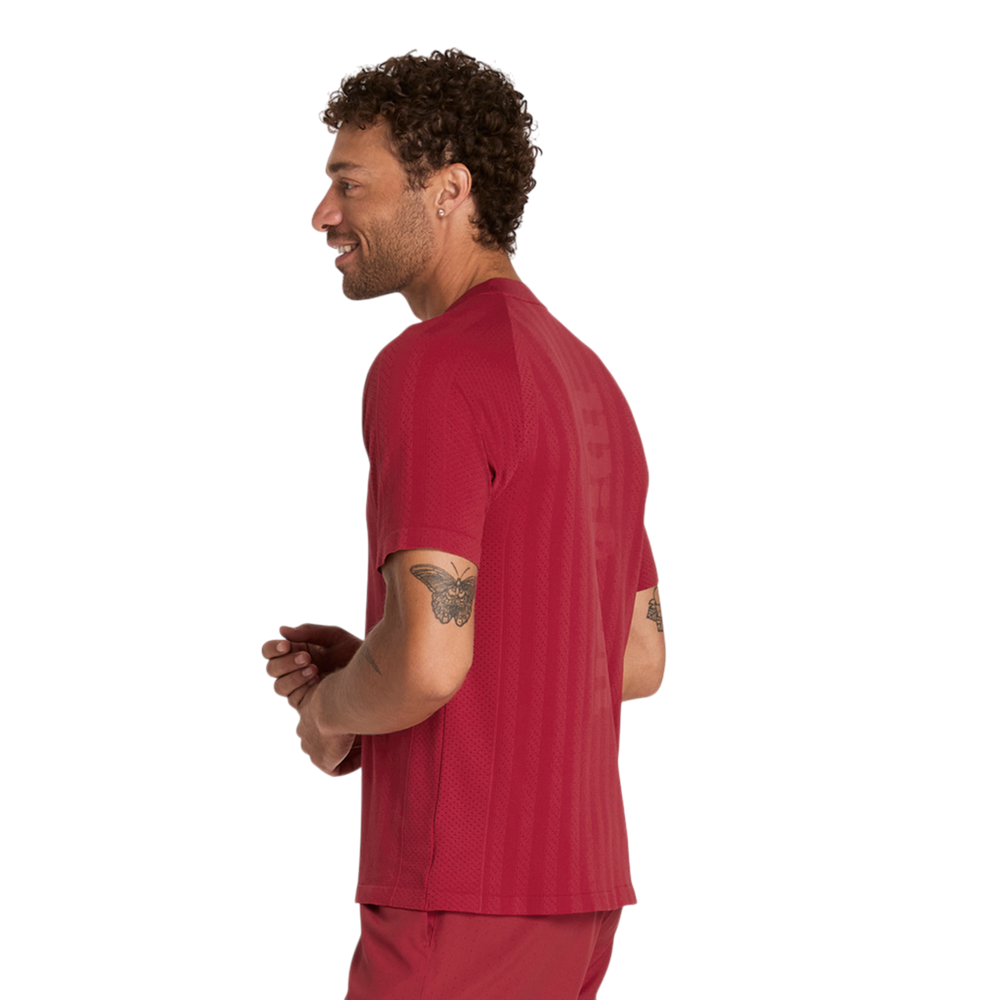 Wilson Game Point Seamless Polo Chili Pepper with breathable athletic design