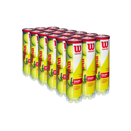 CHAMP EXTRA DUTY 4-BALL 18 CAN CASE TENNIS BALLS - WilsonME
