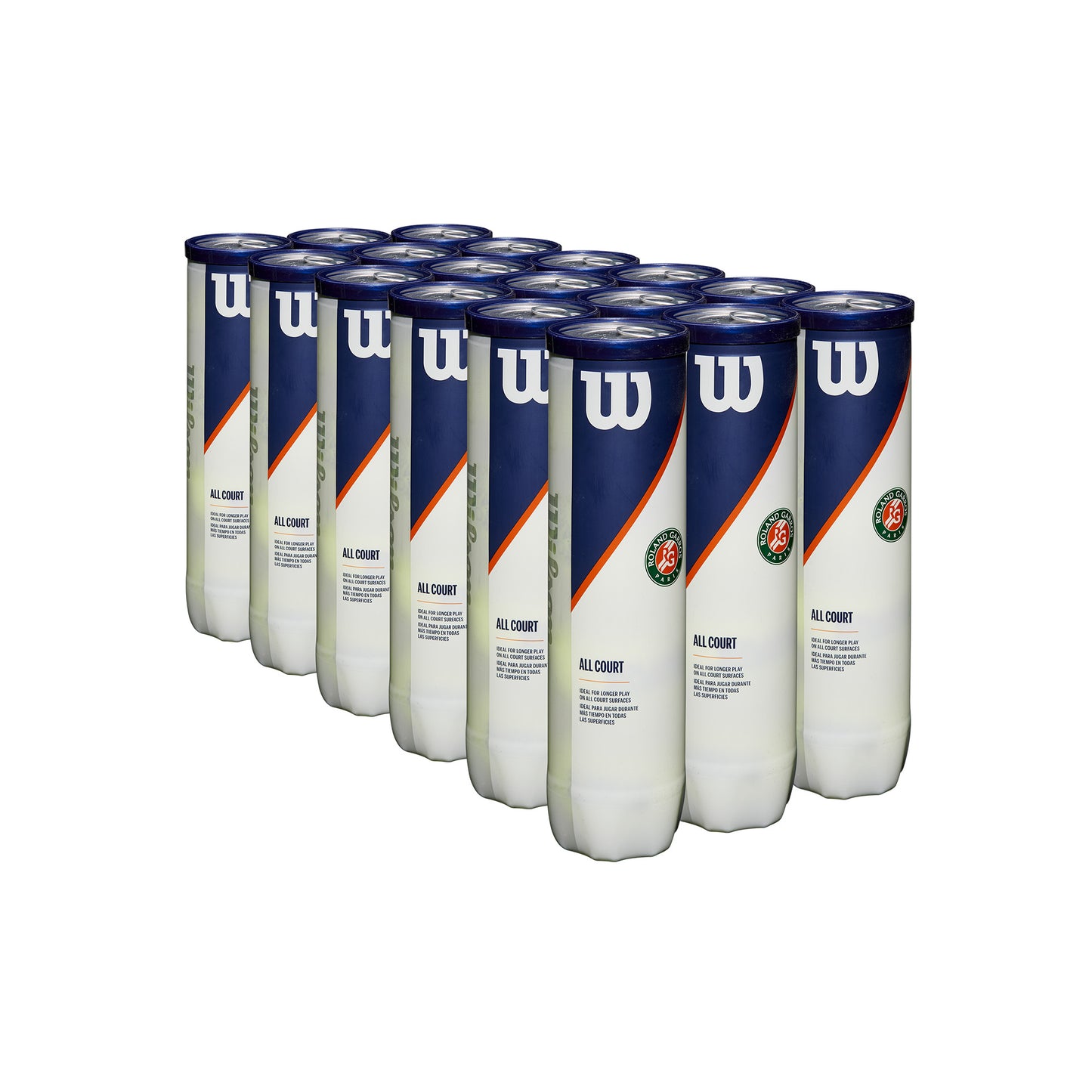 ROLAND GARROS ALL COURT 4-BALL 18 CAN CASE TENNIS BALLS