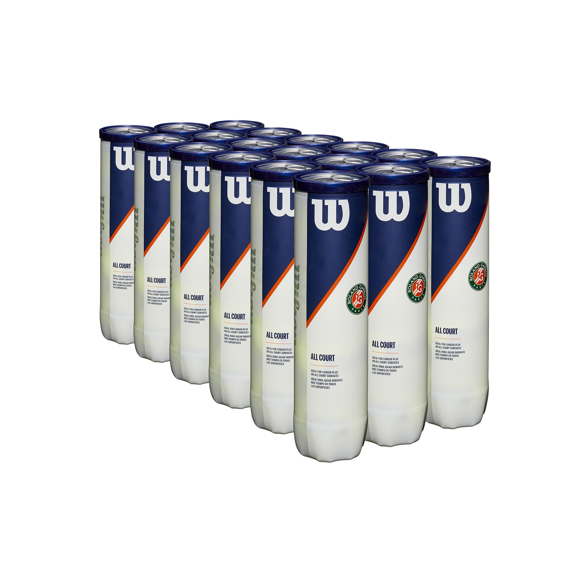 ROLAND GARROS ALL COURT 4-BALL 18 CAN CASE TENNIS BALLS