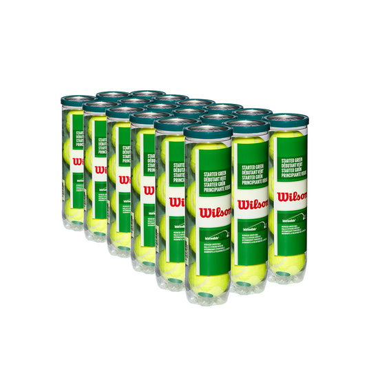 STARTER PLAY GREEN 4-BALL 18 CAN CASE TENNIS BALLS - WilsonME