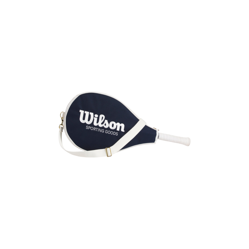 Wilson Knit Racket Cover designed to protect and transport a tennis racket