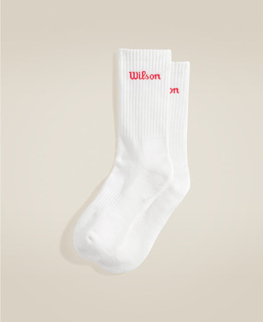 Crew Sock White/Infrared