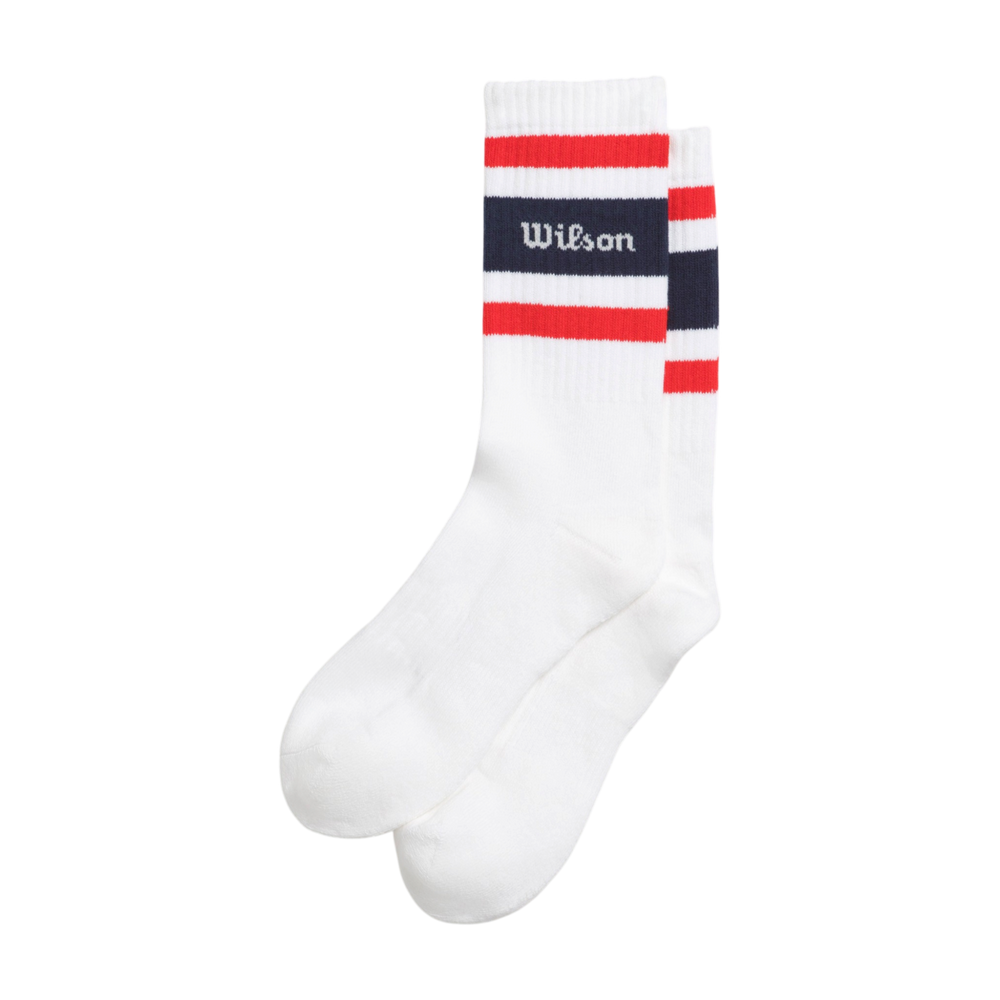 Wilson Retro Crew Socks with classic styling and comfortable athletic fit