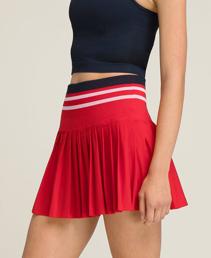 Midtown Tennis Skirt Red