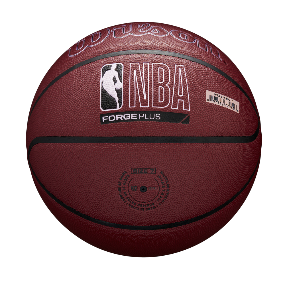 Wilson NBA Forge Plus Basketball Brown Size 7 with enhanced grip and durability
