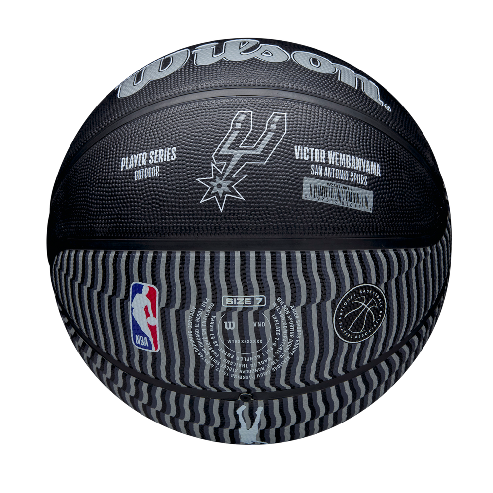Wilson NBA Player Icon Outdoor Basketball featuring Victor Wembanyama graphics