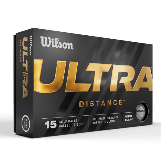 Wilson Ultra Distance Golf Ball, Pack of 15, White