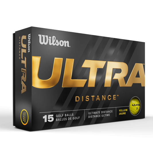 Wilson Ultra Distance Golf Ball, Pack of 15, Yellow