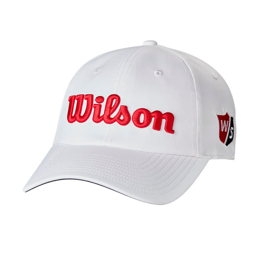 PRO GOLF TOUR HAT - WHITE/RED - WilsonME