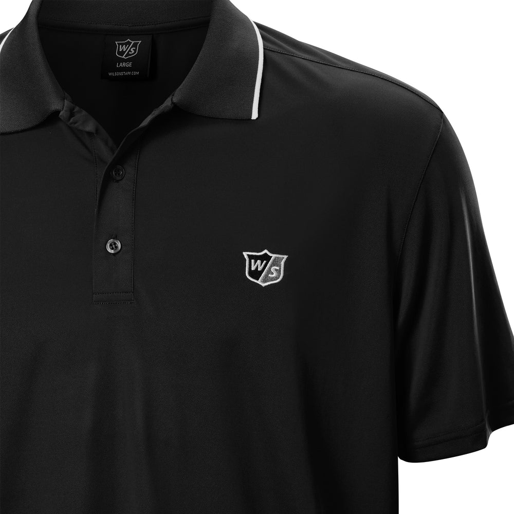 MEN'S CLASSIC GOLF POLO - BLACK - WilsonME
