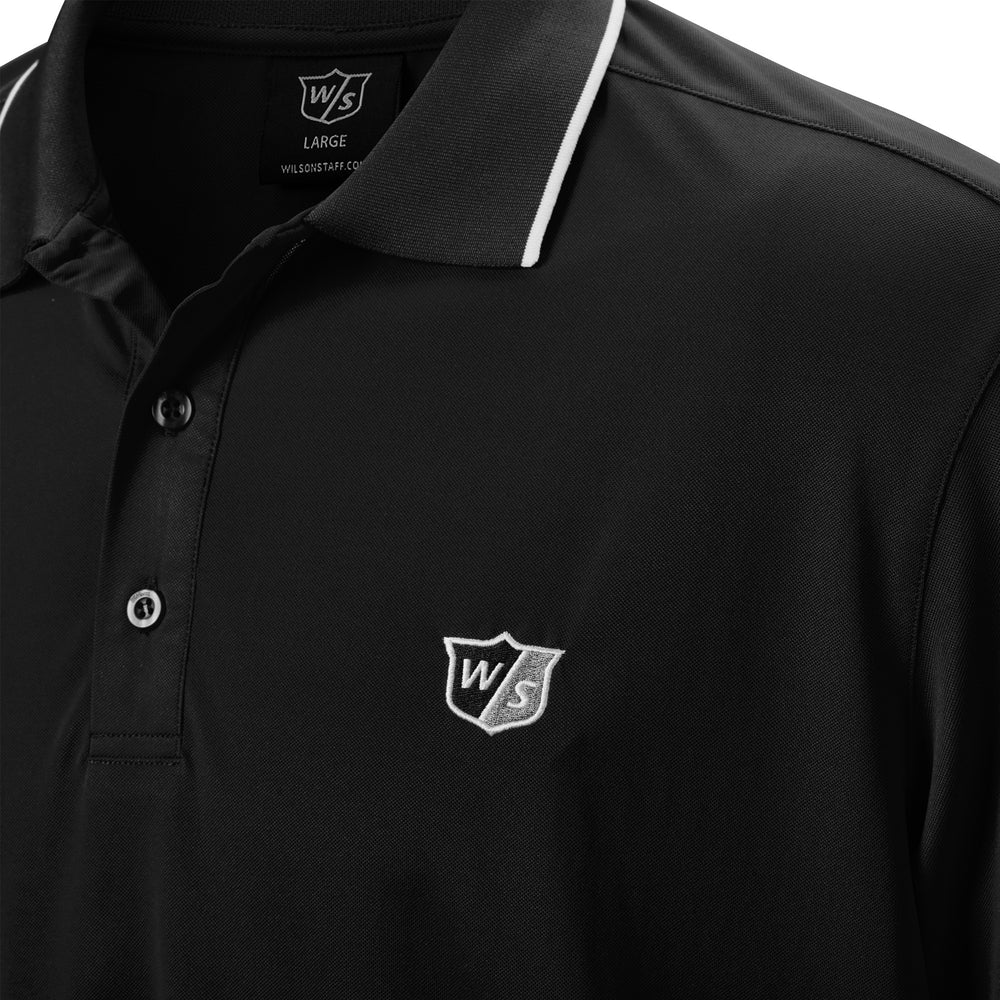 MEN'S CLASSIC GOLF POLO - BLACK - WilsonME