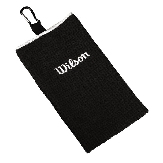 Wilson Microfiber Golf Towel, Black/White