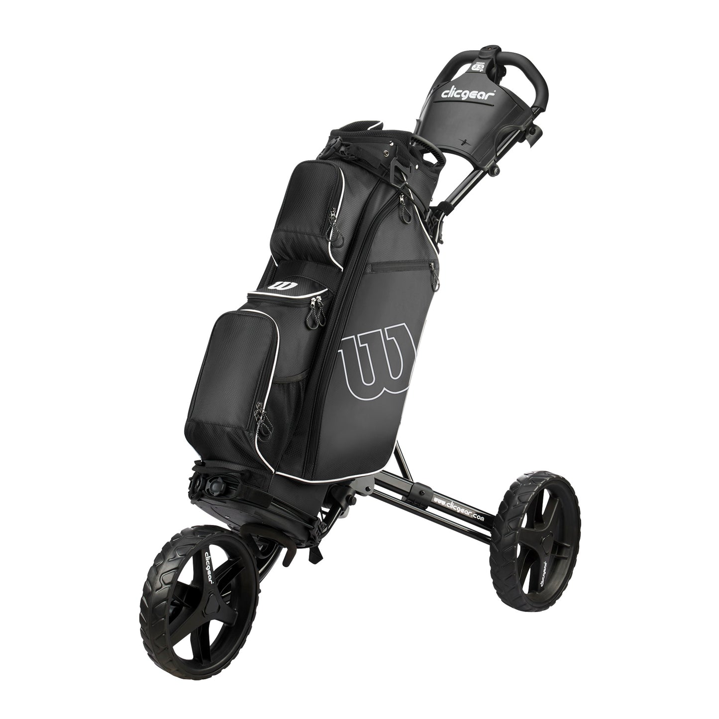 Wilson Prostaff Golf Bag Cart, Black/White