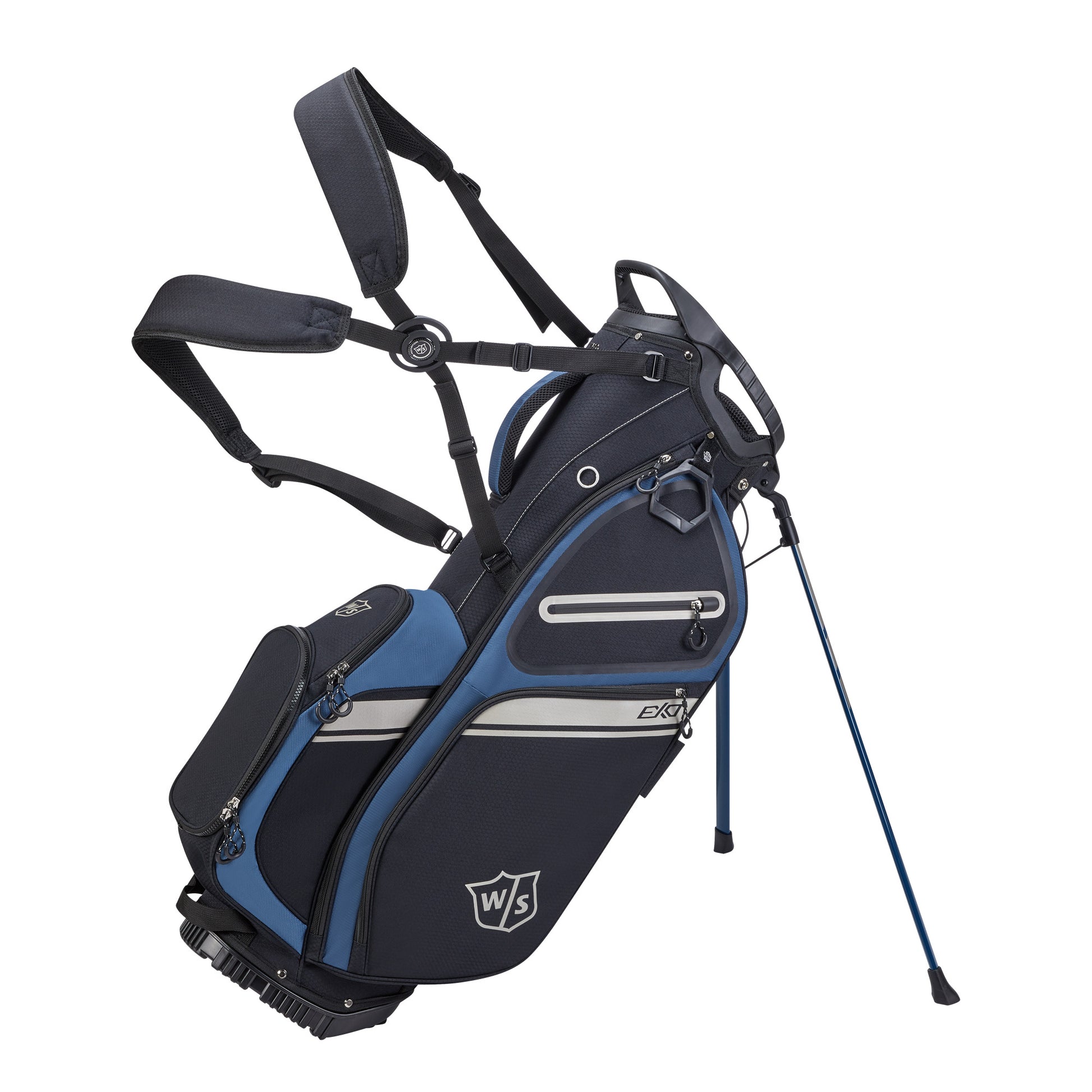 Wilson Staff Exo II Golf Carry Bag, Black/Blue