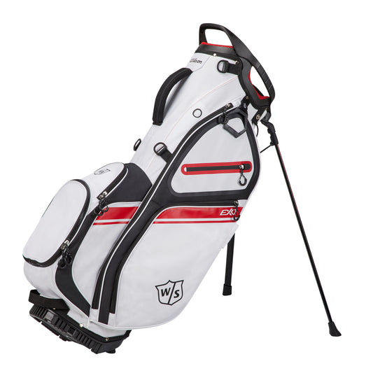 Wilson Staff Exo II Golf Carry Bag, White/Black/Red
