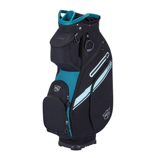 Wilson Staff Exo II Golf Bag Cart, Black/Turquoise