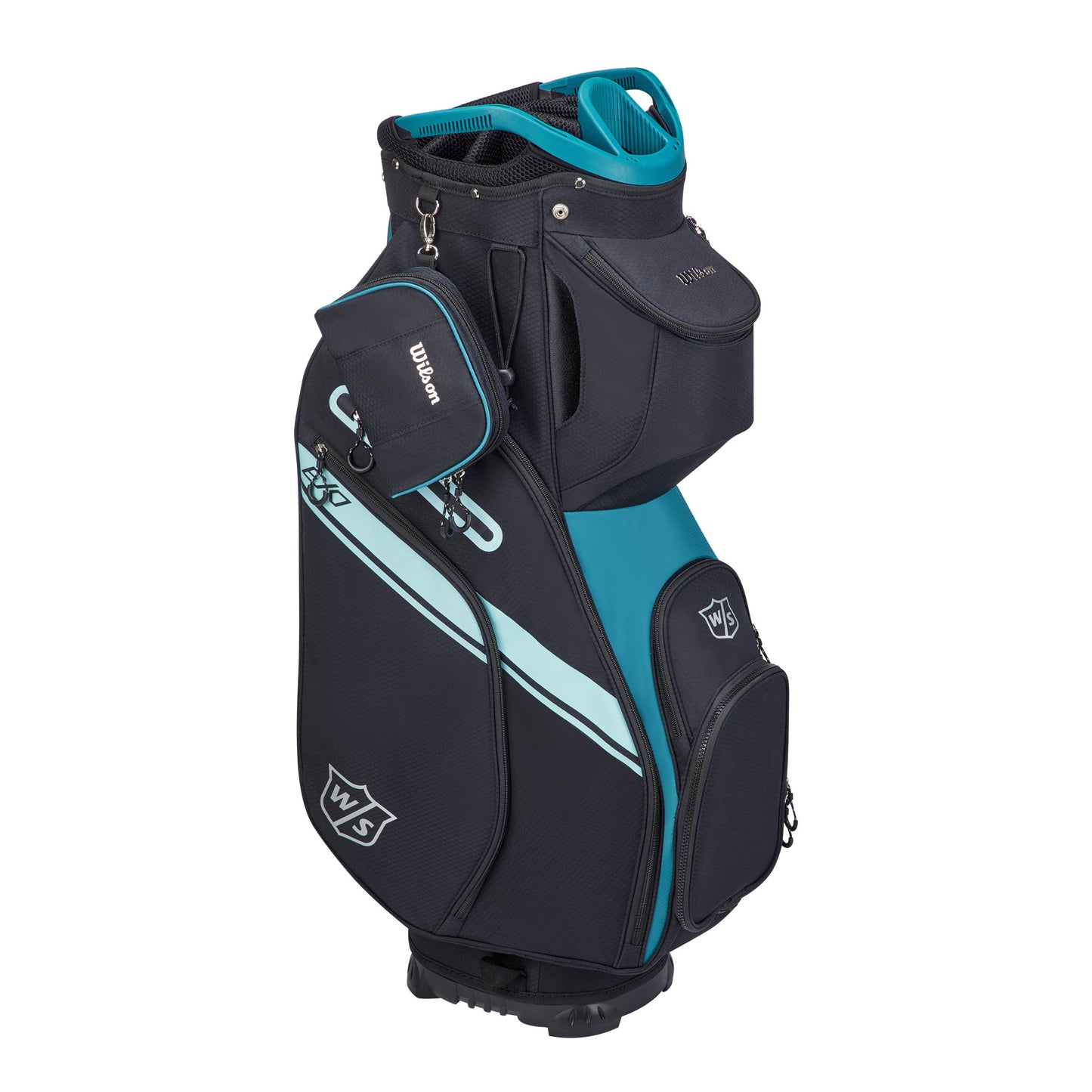 Wilson Staff Exo II Golf Bag Cart, Black/Turquoise