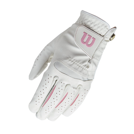 Wilson Feel Plus Golf Glove, Women, White