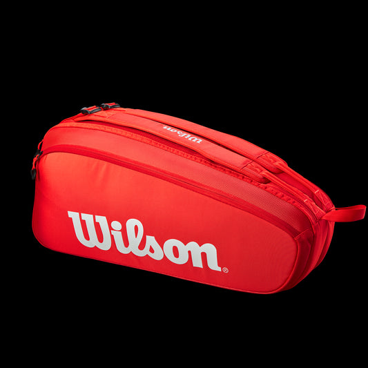 Wilson Super Tour 6 Pack Tennis Bag, Red