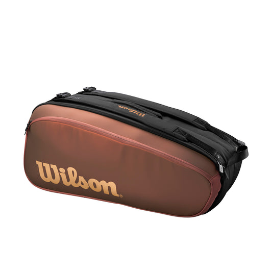 Wilson Super Tour Pro Staff v14 9 Pack Tennis Racket Bag, Bronze