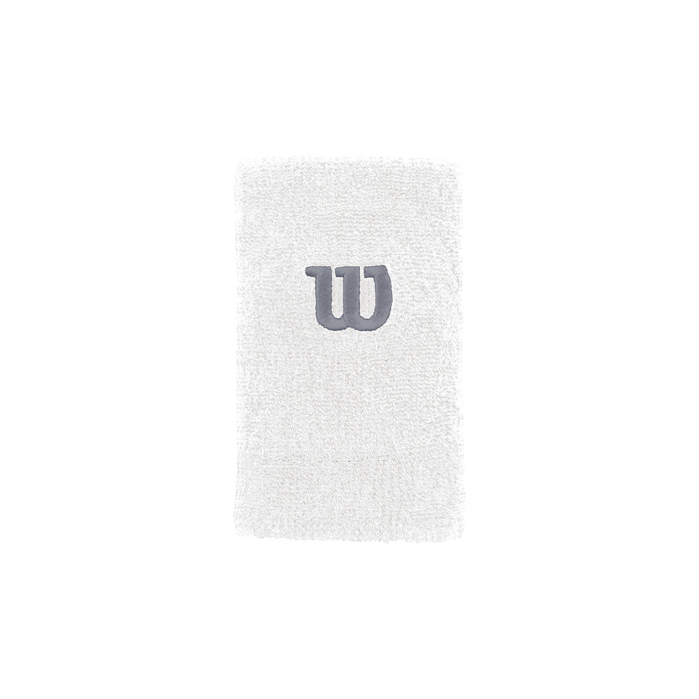 W' EXTRA WIDE TENNIS WRISTBAND - WHITE - WilsonME