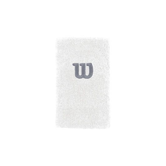 W' EXTRA WIDE TENNIS WRISTBAND - WHITE - WilsonME
