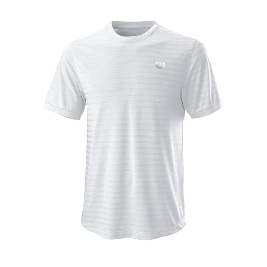 MEN'S STRIPE TENNIS CREW NECK T-SHIRT - WHITE - WilsonME