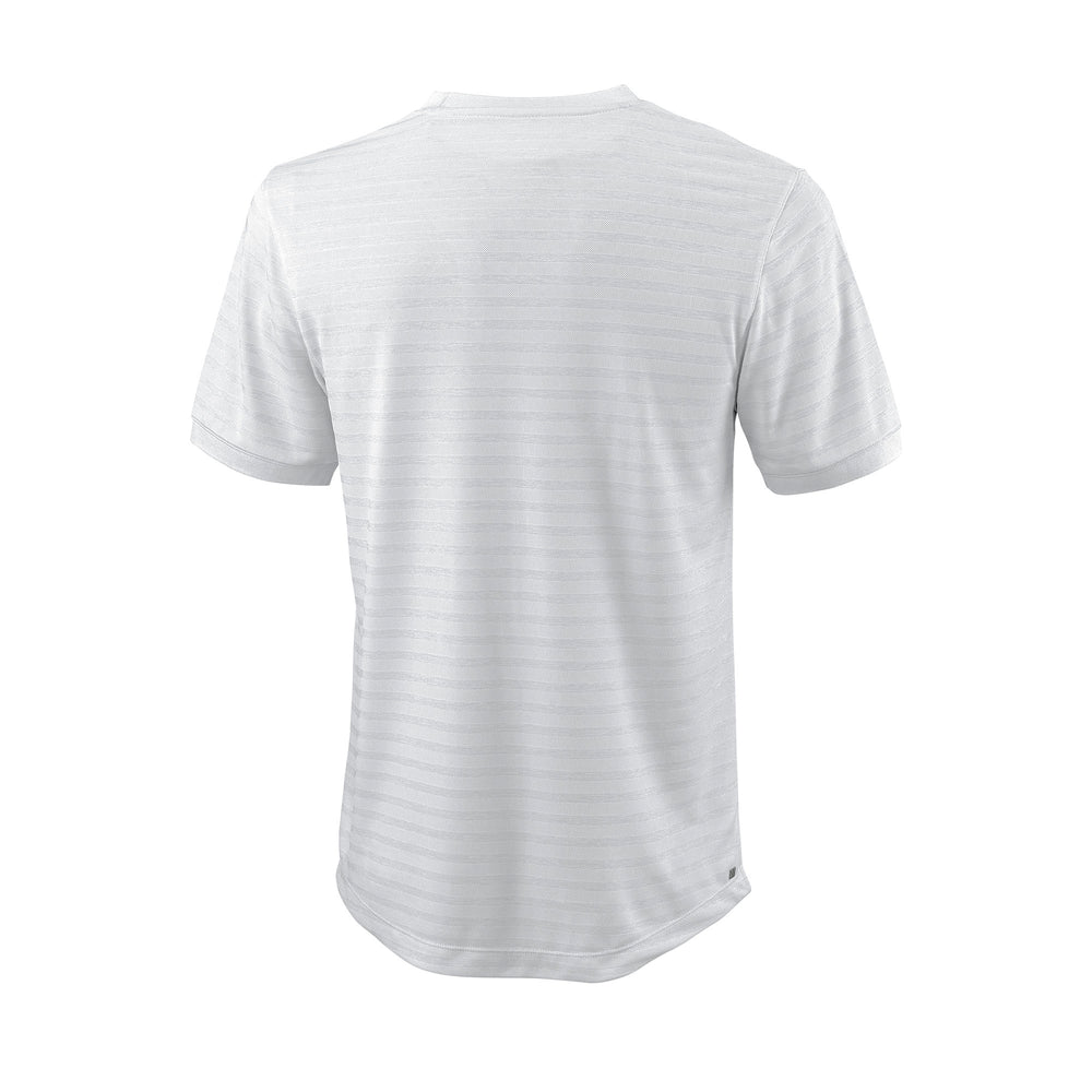 MEN'S STRIPE TENNIS CREW NECK T-SHIRT - WHITE - WilsonME