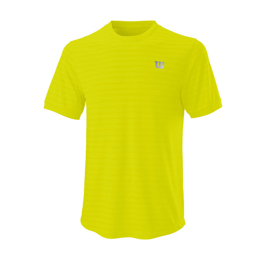 MEN'S STRIPE TENNIS CREW NECK T-SHIRT - SULPHUR YELLOW - WilsonME