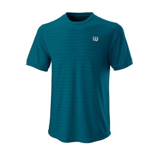 MEN'S STRIPE TENNIS CREW NECK T-SHIRT - BLUE CORAL - WilsonME