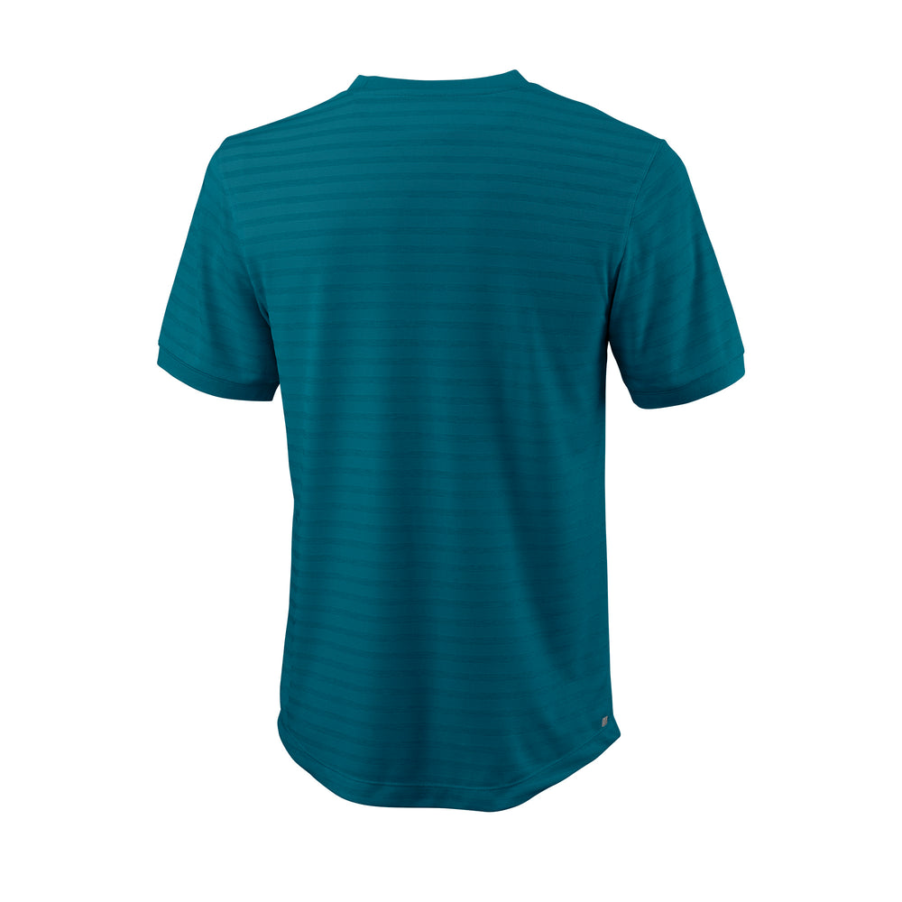 MEN'S STRIPE TENNIS CREW NECK T-SHIRT - BLUE CORAL - WilsonME
