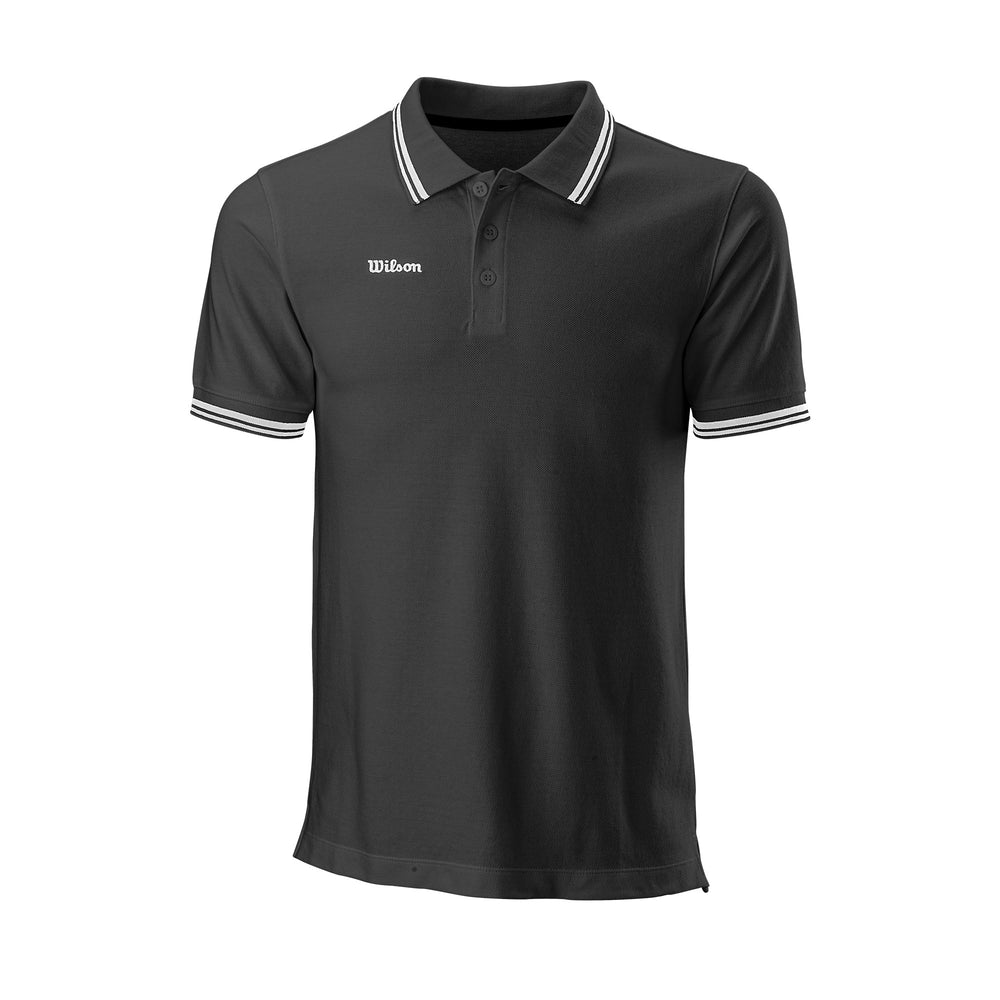 MEN'S TEAM II COTTON TENNIS POLO - BLACK - WilsonME