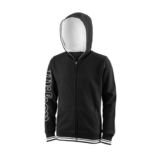 YOUTH TEAM II FZ TENNIS HOODY - BLACK - WilsonME